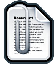 Document with Clip Icon